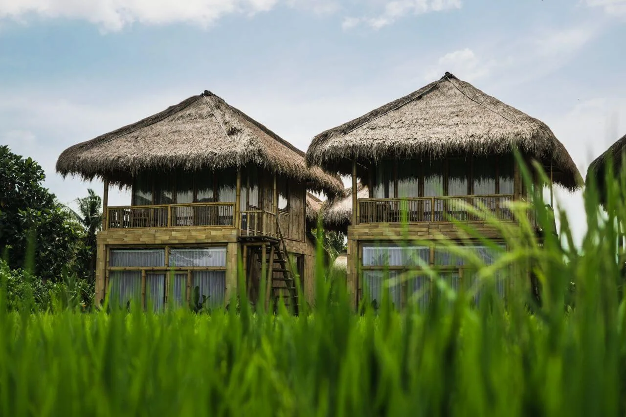 乌布稻田中的 TEA.VILLAS 竹屋